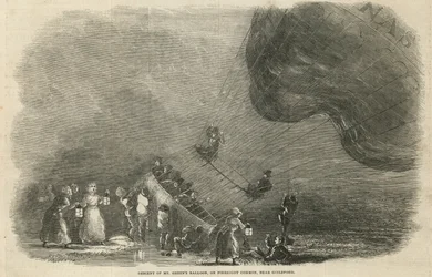 Afdaling van de ballon van Mr. Green