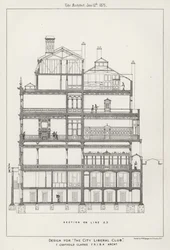 Ontwerp voor "The City Liberal Club"