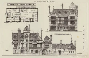 Ontwerp voor een commercieel hotel in een kleine provinciestad
