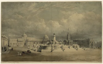 Ontwerp voor een nationaal maritiem monument voor Trafalgar Square