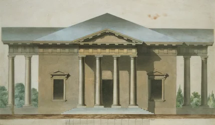 Ontwerp voor een Toscaanse Dorische tuinpaviljoen, c.1830