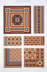 Ontwerpen uit de handelscatalogus van Maw & Sons Tile Pavements