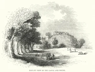 Verre Uitzicht op het Kasteel en de Heuvel (gravure)