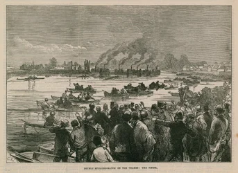 Dubbel roeien op de Theems: de finish