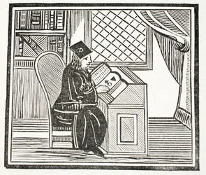 Dr. John Faustus, illustratie uit Chap-books of the Eighteenth Century door John Ashton, gepubliceerd 1882