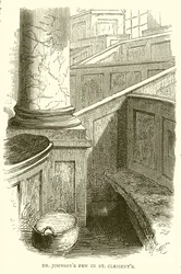 Dr. Johnsons Kerkbank in St. Clements