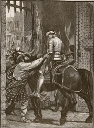 Edinburgh na Flodden, illustratie uit Cassells Geïllustreerde Geschiedenis van Engeland