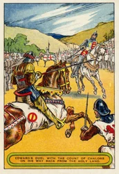 Edwards duel met de graaf van Chalons op zijn terugweg van het Heilige Land
