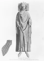 Beeld van Koning Hendrik III (1207-72) van zijn monument in de Kapel van Edward de Belijder