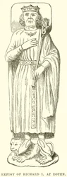 Beeld van Richard I in Rouen