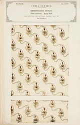 Geborduurd mousselinemonster uit Madras, uit De Collectie van de Textielfabrikanten van India, door John Forbes Watson, gepubliceerd in 1866