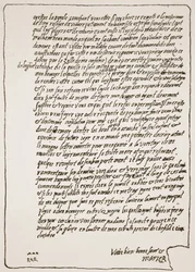 Einde van een brief aan koningin Elizabeth, van Mary, koningin van Schotland, toen ze in de gevangenis zat, waarin ze vraagt om een katholieke kapelaan, illustratie uit De Kerk van Engeland: Een Geschiedenis voor het Volk door H.D.M. Spence-Jones