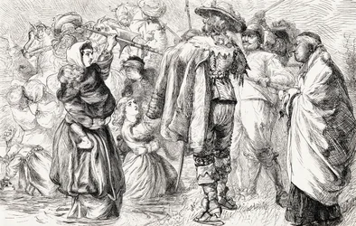 Engelse protestanten verdronken door Ierse katholieken tijdens de Ierse opstand van 1641, ca. 1865