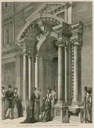 Ingang van de Grosvenor Gallery, New Bond Street, Londen