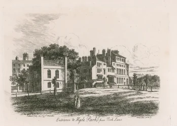 Ingang van Hyde Park vanaf Park Lane, Londen