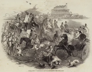 Epsom Races, "Derby Day", het verlaten van het parcours