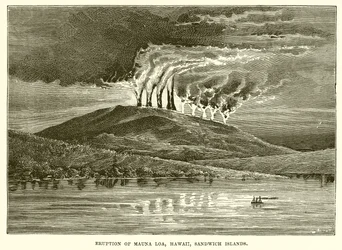 Uitbarsting van Mauna Loa, Hawaii, Sandwich-eilanden