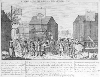 Europa in Maskerade, of de Koninklijke Klucht, door G. Foster, 1747