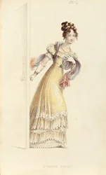 Avondjurk, modeplaat uit Ackermanns Repository of Arts