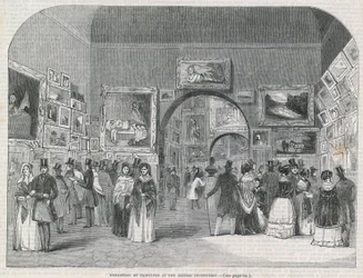 Tentoonstelling van schilderijen bij de British Institution