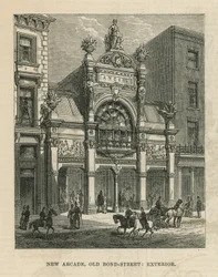 Exterieur van de nieuwe arcade op Old Bond Street