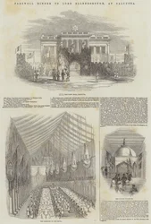 Afscheidsdiner voor Lord Ellenborough in Calcutta