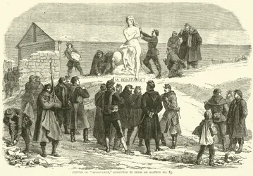 Beeld van Verzet, uitgevoerd in sneeuw op Bastion nr. 85, december 1870