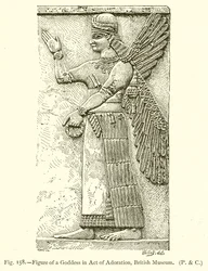 Beeld van een godin in aanbidding, British Museum