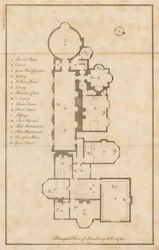 Plattegrond van de hoofdverdieping, Strawberry Hill, Londen