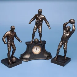 Voetballers, een klokset