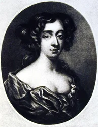 Frances Teresa Stuart (1647-1702) Hertogin van Richmond, illustratie uit Portretten van Illustere Personages in de Britse Geschiedenis, gegraveerd door Richard Earlom (1743-1822) en Charles Turner (ca. 1775-1857)