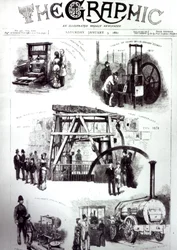 Voorpagina van The Graphic met belangrijke uitvindingen, 3 januari 1880