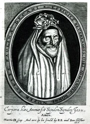 Frontispice van Deaths Duell door John Donne (1572-1631) gepubliceerd 1632