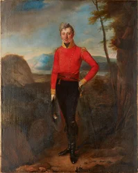 Volledig Portret van een Veldofficier in de Britse Infanterie
