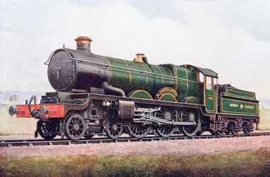 G.W.R Caldicot Castle, illustratie uit The Book of the Locomotive door G. Gibbard Jackson, gepubliceerd in 1924