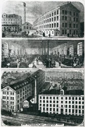 Algemeen Overzicht van John Brimsmead & Sons Pianoforte werken, Grafton Road, Kentish Town, Londen