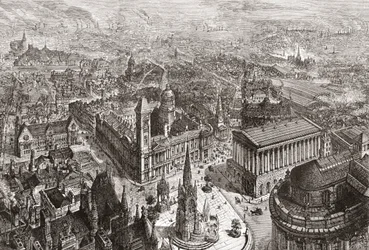 Algemeen overzicht van Birmingham, West Midlands, Engeland