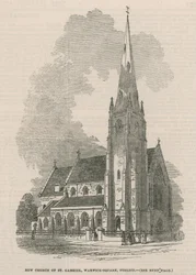 Algemeen overzicht van de nieuwe Kerk van St. Gabriel