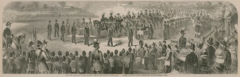 Algemeen overzicht van de scène in Hyde Park bij de uitreiking van het Victoria Cross