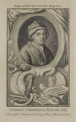 George Frideric Handel, gegraveerd voor het Universal Magazine, ca. 1760