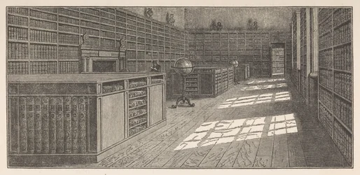 Bibliotheek van George III, De Grote (of West) Bibliotheek, Buckingham House, uit Frederick Augusta Barnard, Bibliothecae regiae catalogus, deel I