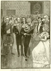 George IV houdt een ontvangst in Holyrood Palace