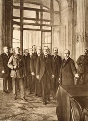 Duitse politici in het Paleis van Versailles, 1919