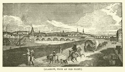 Glasgow, van een oude prent (gravure)