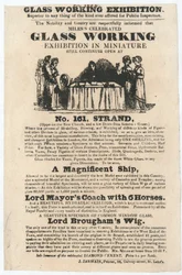 Glaswerk tentoonstelling, 161 Strand, juli 1834