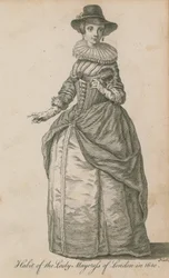 Kleding van de Lady Mayoress van Londen in 1640