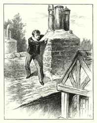 "Hij klom rond een schoorsteen"