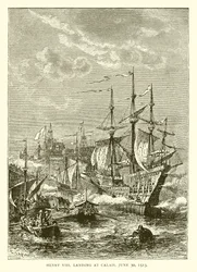 Hendrik VIII Landt in Calais, 30 juni 1513