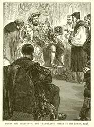 Hendrik VIII overhandigt de Vertaald Bijbels aan zijn Heren, 1538