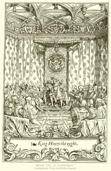 Hendrik VIII in het Parlement